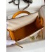 Replica Handbag Store Kelly Sellier 25 Bicolor Bag in Craie and Yellow Epsom Calfskin