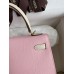 Replica Handbag Store Kelly Sellier 25 Bicolor Bag in Rose Sakura and Craie Epsom Calfskin