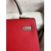 Replica Handbag Store Kelly Sellier 25 Bicolor Bag in Red and Etain Epsom Calfskin