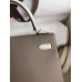 Replica Handbag Store Kelly Sellier 25 Bicolor Bag in Taupe and Craie Epsom Calfskin