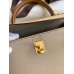 Replica Handbag Store Kelly Sellier 25 Bicolor Bag in Trench and Gold Epsom Calfskin