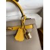 Replica Handbag Store Kelly Sellier 25 Bicolor Bag in Trench and Yellow Epsom Calfskin