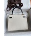 Replica Handbag Store Kelly Sellier 25 Bicolor Bag in White and Black Mysore Goatskin