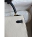 Replica Handbag Store Kelly Sellier 25 Bicolor Bag in White and Black Mysore Goatskin