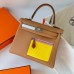 Replica Handbag Store Kelly Colormatic 25 Handmade Bag in Chai Swifit Leather