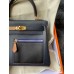 Replica Handbag Store Kelly Colormatic 25 Handmade Bag in Blue Nuit Swift Leather