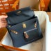 Replica Handbag Store Kelly Colormatic 25 Handmade Bag in Blue Nuit Swift Leather