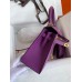 Replica Handbag Store Kelly Sellier 25CM Handmade Bag In Anemone Epsom Calfskin