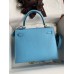 Replica Handbag Store Kelly Sellier 25 Handmade Bag In Blue Candy Epsom Calfskin