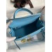 Replica Handbag Store Kelly Sellier 25 Handmade Bag In Blue Candy Epsom Calfskin