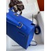 Replica Handbag Store Kelly Sellier 25CM Handmade Bag In Blue France Epsom Calfskin