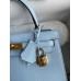 Replica Handbag Store Kelly Sellier 25CM Handmade Bag In Celeste Epsom Calfskin