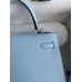 Replica Handbag Store Kelly Sellier 25CM Handmade Bag In Celeste Epsom Calfskin