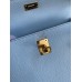 Replica Handbag Store Kelly Sellier 25CM Handmade Bag In Celeste Epsom Calfskin