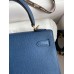 Replica Handbag Store Kelly Sellier 25CM Handmade Bag In Deep Blue Epsom Calfskin