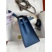 Replica Handbag Store Kelly Sellier 25CM Handmade Bag In Deep Blue Epsom Calfskin