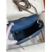 Replica Handbag Store Kelly Sellier 25CM Handmade Bag In Deep Blue Epsom Calfskin