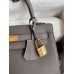 Replica Handbag Store Kelly Sellier 25CM Handmade Bag In Etain Epsom Calfskin