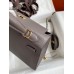 Replica Handbag Store Kelly Sellier 25CM Handmade Bag In Etain Epsom Calfskin