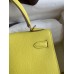 Replica Handbag Store Kelly Sellier 25 Handmade Bag In Lime Epsom Calfskin