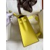 Replica Handbag Store Kelly Sellier 25 Handmade Bag In Lime Epsom Calfskin