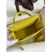 Replica Handbag Store Kelly Sellier 25 Handmade Bag In Lime Epsom Calfskin