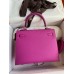 Replica Handbag Store Kelly Sellier 25 Handmade Bag In Magnolia Epsom Calfskin