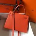 Replica Handbag Store Orange Epsom Kelly 25cm Sellier Handmade Bag