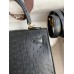 Replica Handbag Store Kelly Sellier 25 Handmade Bag In Black Ostrich Leather