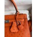 Replica Handbag Store Kelly Sellier 25 Handmade Bag In Orange Ostrich Leather