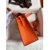 Replica Handbag Store Kelly Sellier 25 Handmade Bag In Orange Ostrich Leather