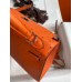 Replica Handbag Store Kelly Sellier 25 Handmade Bag In Orange Ostrich Leather