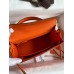 Replica Handbag Store Kelly Sellier 25 Handmade Bag In Orange Ostrich Leather