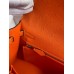 Replica Handbag Store Kelly Sellier 25 Handmade Bag In Orange Ostrich Leather