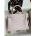 Replica Handbag Store Kelly Retourne 25 Handmade Bag In Mauve Pale Swift Calfskin