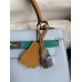 Replica Handbag Store Kelly Sellier 25 Tricolor Bag in Blue/Green/Sesame Epsom Calfskin