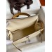 Replica Handbag Store Kelly Sellier 25 Tricolor Bag in Craie/Sesame/Yellow Epsom Calfskin