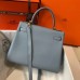 Replica Handbag Store Blue Lin Clemence Kelly 25cm GHW Bag