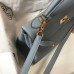 Replica Handbag Store Blue Lin Clemence Kelly 25cm GHW Bag