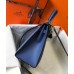 Replica Handbag Store Kelly 25cm Sellier Bag In Agate Blue Epsom Leather