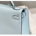 Replica Handbag Store Kelly 25cm Sellier Bag In Blue Brume Epsom Leather