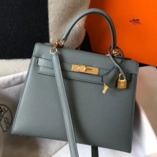 Replica Handbag Store Kelly 28cm Sellier Bag In Vert Amande Epsom Leather