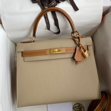Replica Handbag Store Kelly Sellier 28 Bicolor Bag in Trench and Gold Epsom Calfskin Replica Handbag Store Kelly Sellier 28 Bicolor Bag in Trench and Gold Epsom Calfskin