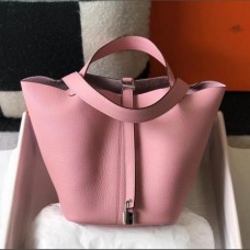 Replica Handbag Store Picotin Lock 18 Bag In Pink Clemence Leather
