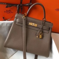 Replica Handbag Store Taupe Clemence Kelly 28cm Bag