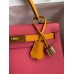 Replica Handbag Store Kelly Sellier 28 Bicolor Bag in Rose Lipstick and Yellow Epsom Calfskin