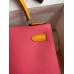 Replica Handbag Store Kelly Sellier 28 Bicolor Bag in Rose Lipstick and Yellow Epsom Calfskin