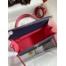Replica Handbag Store Kelly Sellier 28 Bicolor Bag in Blue Saphir and Rose Lipstick Epsom Calfskin