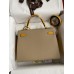 Replica Handbag Store Kelly Sellier 28 Bicolor Bag in Trench and Yellow Epsom Calfskin