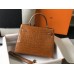 Replica Handbag Store Kelly 28cm Bag In Brown Embossed Crocodile GHW
